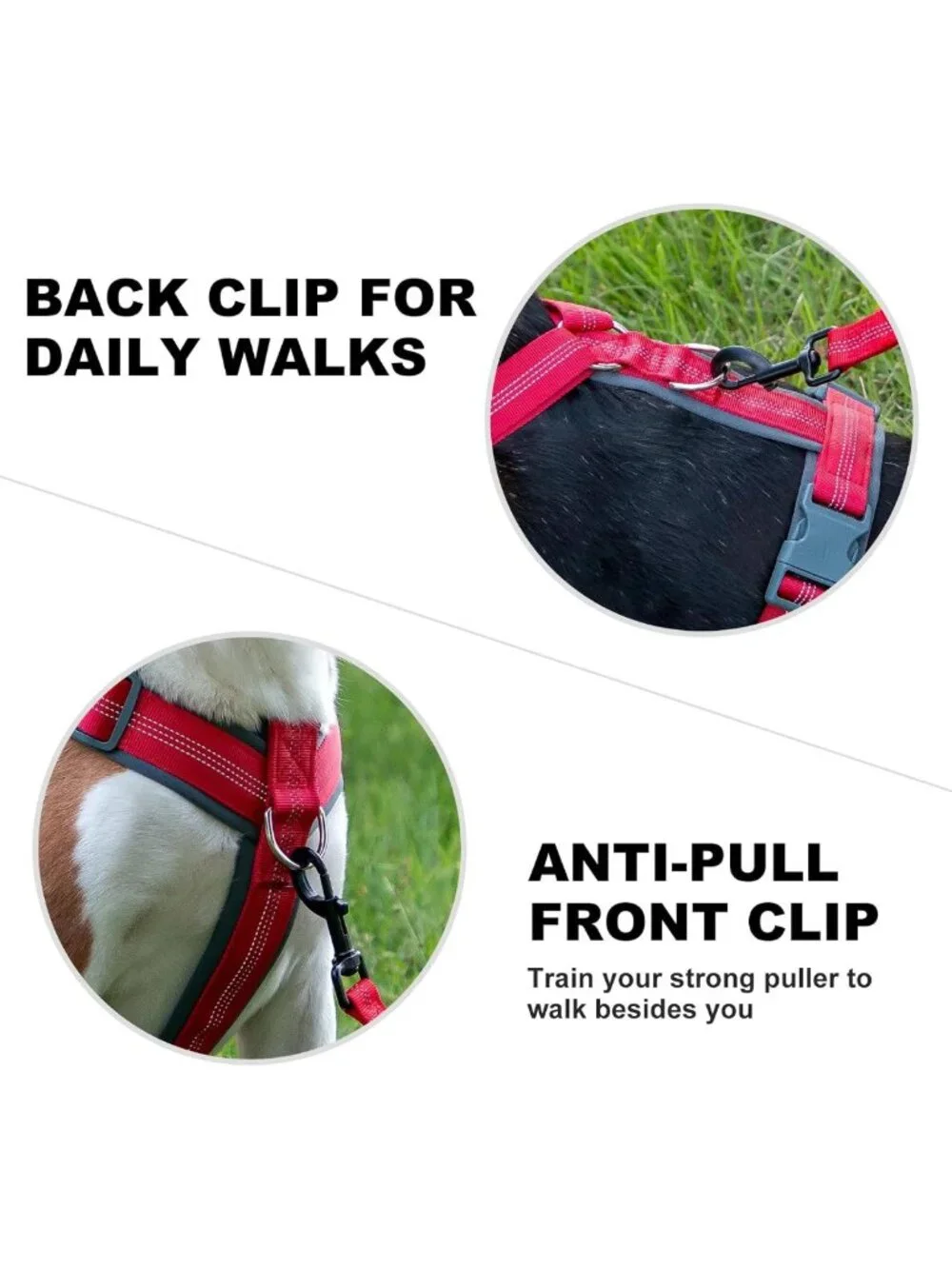 Adjustable No Pull Dog Harness | Soft Padded, Reflective, Heavy Duty for